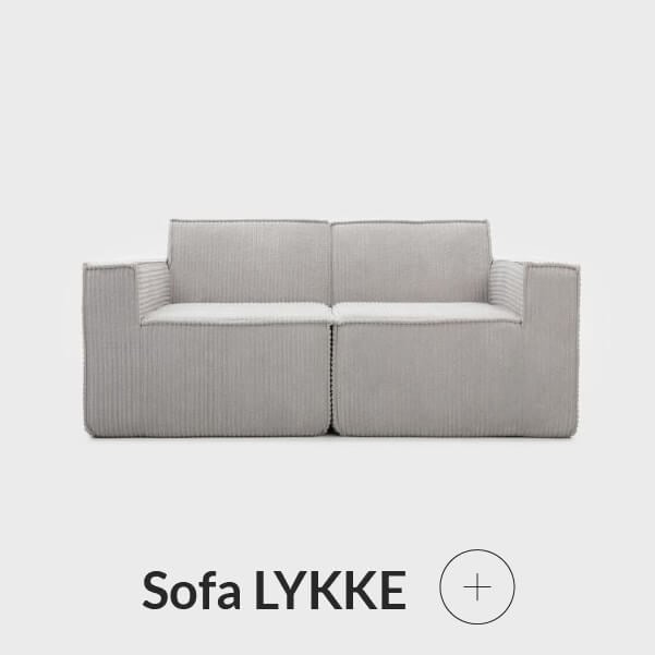 Sofa sztruksowa szara