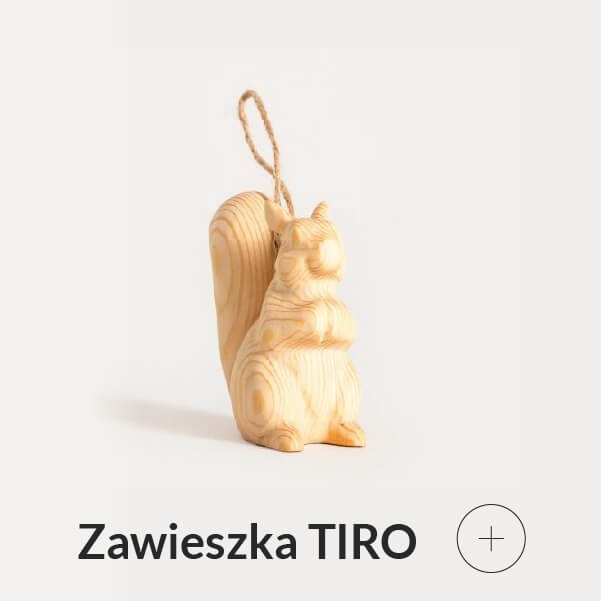 Zawieszka choinkowa wiewiórka drewniana