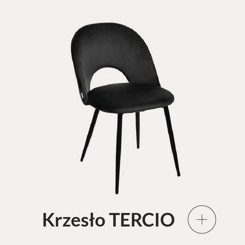 Krzesło welurowe czarne