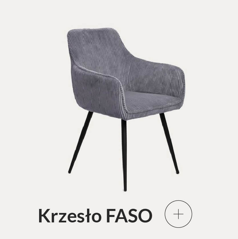 Krzesło sztruksowe szare