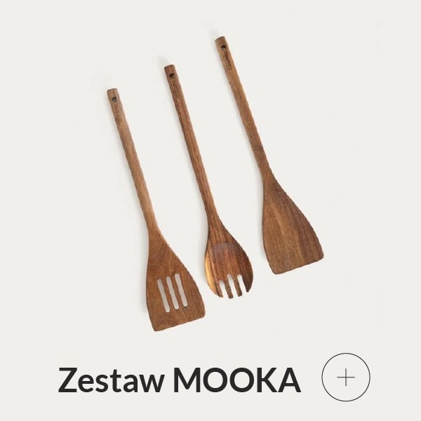 zestaw akcesoriów kuchennych drewnianych