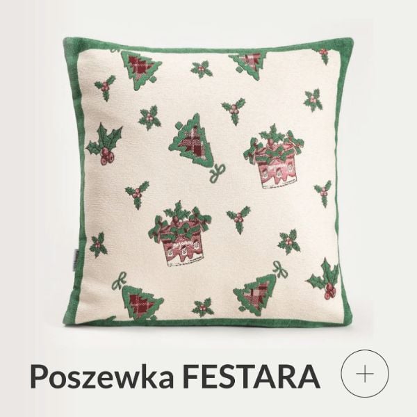 Poszewka świąteczna w choinki