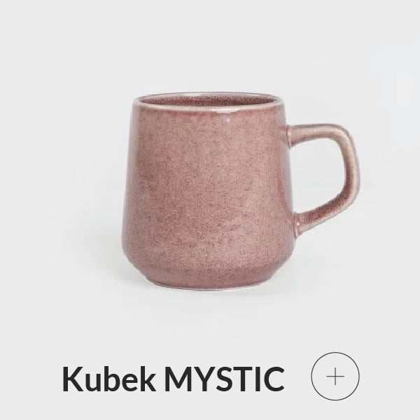 kubek różowy z kamionki