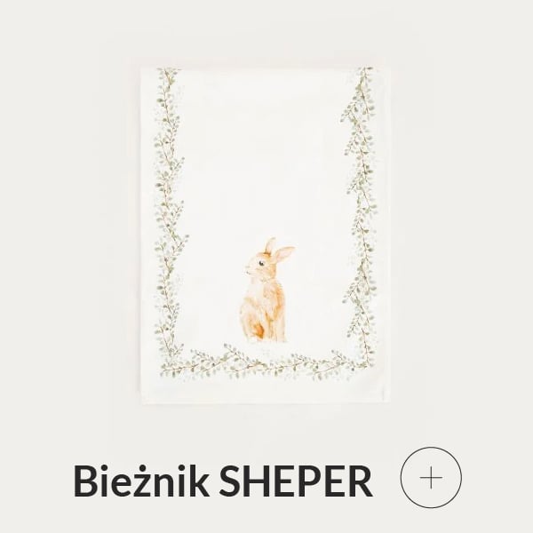 Bieżnik wielkanocny z zajączkiem