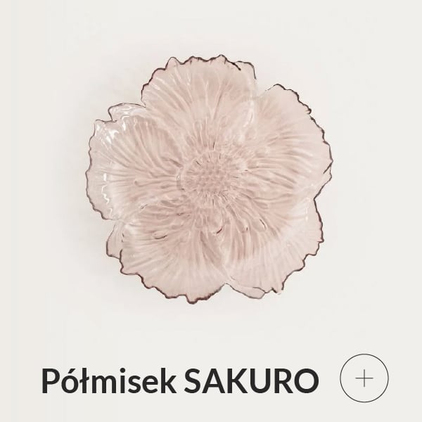 Półmisek różowy w kształcie kwiatka