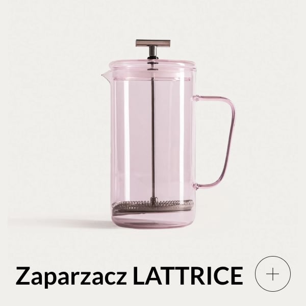 Zaparzacz szklany różowy