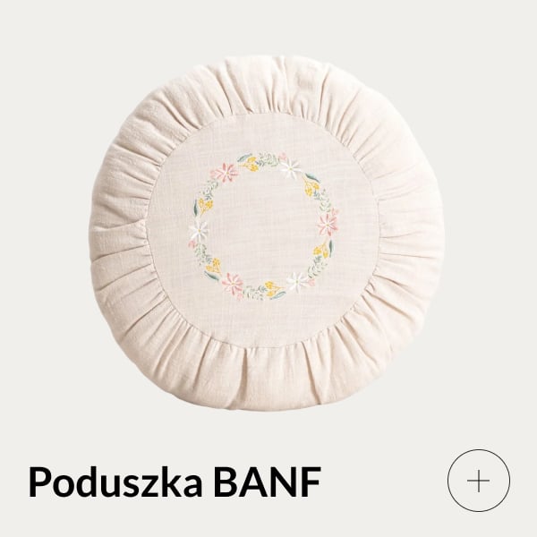 poduszka dekoracyjna 38 cm z haftem