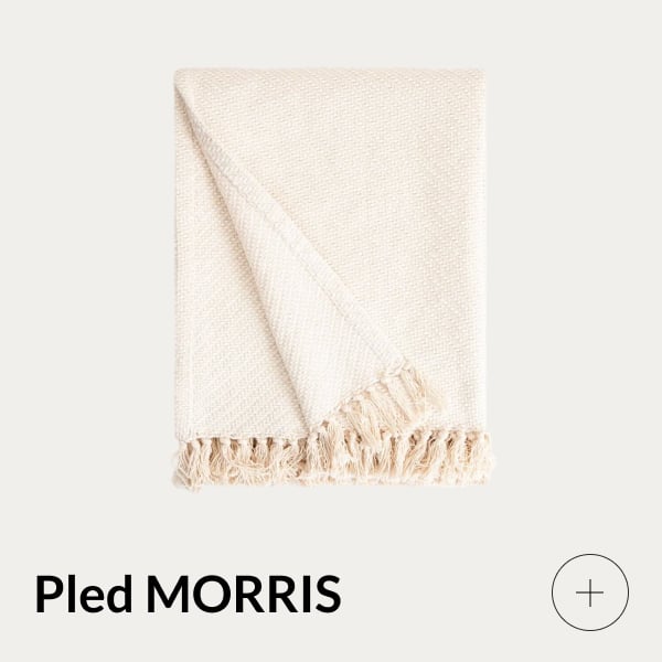 Pled w kolorze ecru MORRIS