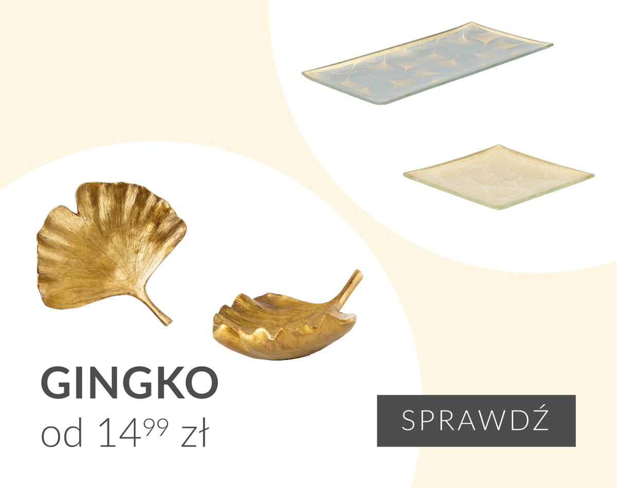 Złota taca GINGKO
