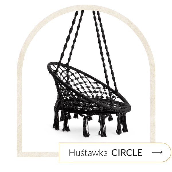 huśtawka na balkon czarna