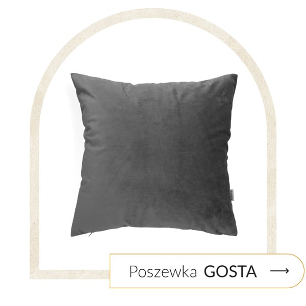Poszewka dekoracyjna szara