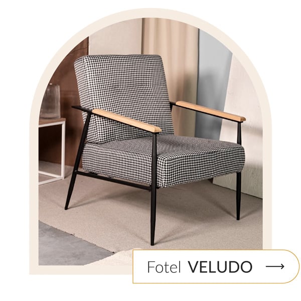 fotel vintage w kratkę