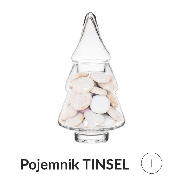 Pojemnik choinka szklana