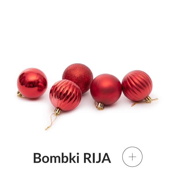 zestaw bombek czerwonych