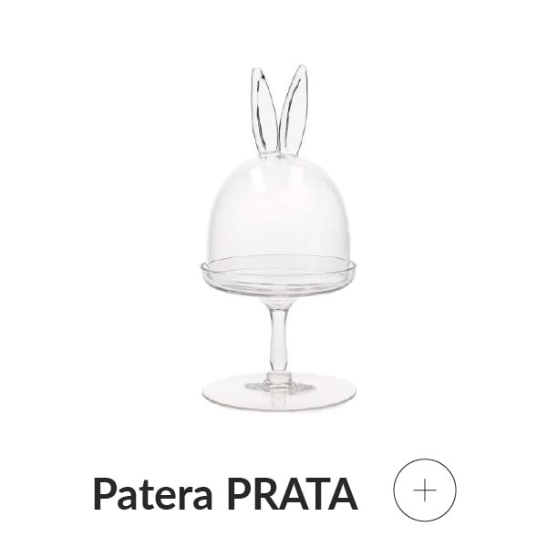 Patera wielkanocna szklana z uszami