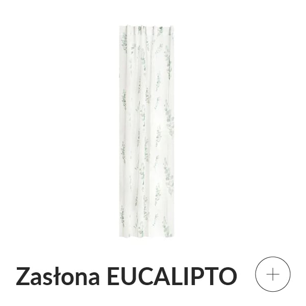 Zasłona w liście eukaliptusa