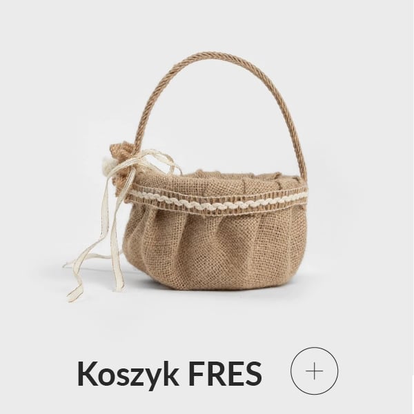 Koszyk pleciony z kwiatkiem