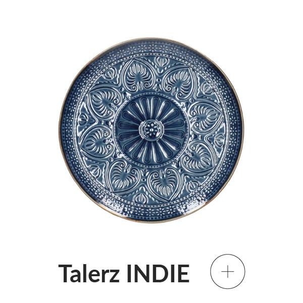 Talerz obiadowy granatowy