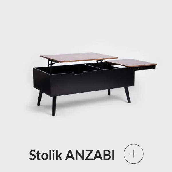 Stolik kawowy rozkładany czarny