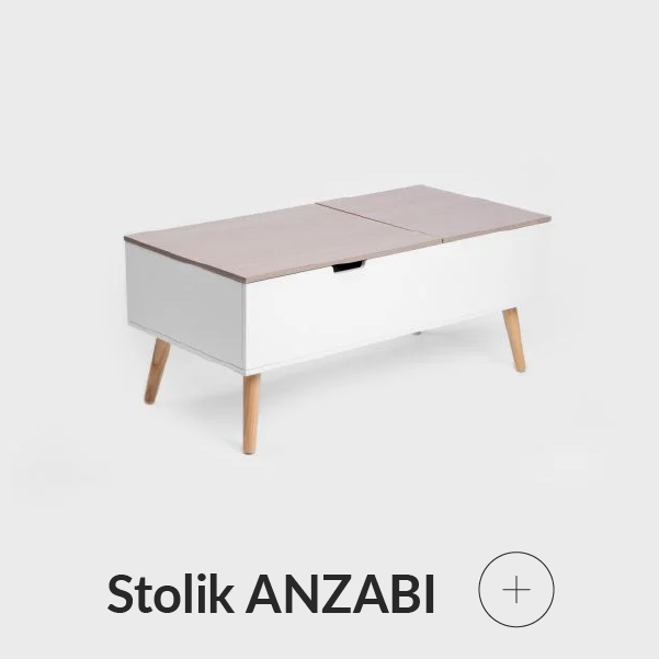 Stolik kawowy rozkładany biały