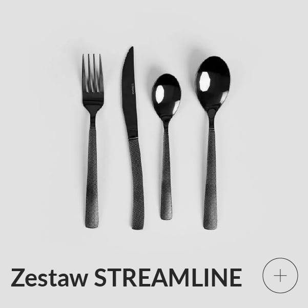 Zestaw sztućców czarny