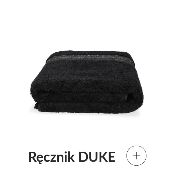 Ręcznik czarny z dekoracją
