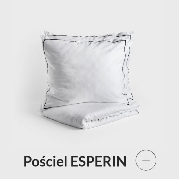 Pościel biała z czarną lamówką