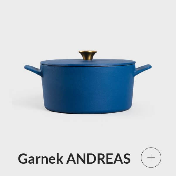 Garnek żeliwny niebieski