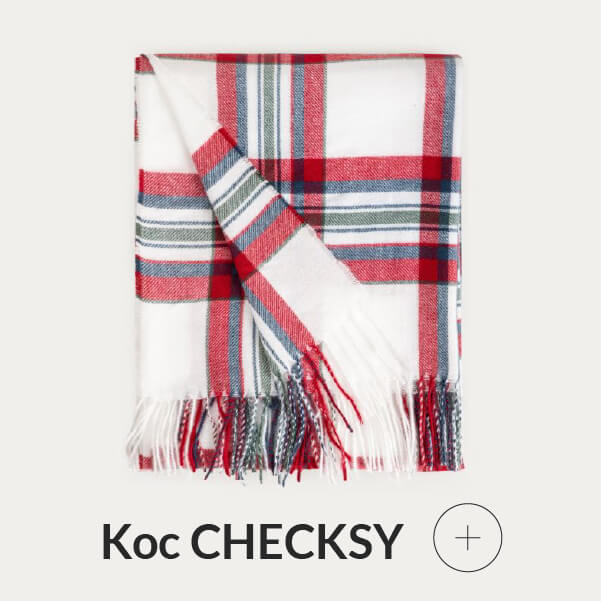 Koc świąteczny w kratę